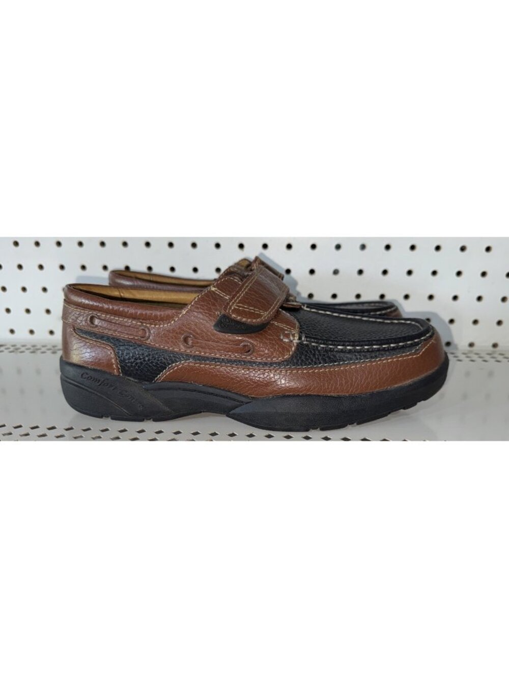 Dr. Comfort Mike Mens Leather Diabetic Orthopedic Boat Shoes Size 9 WIDE Brown